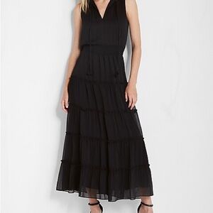 Express Black Tiered Maxi Dress XL